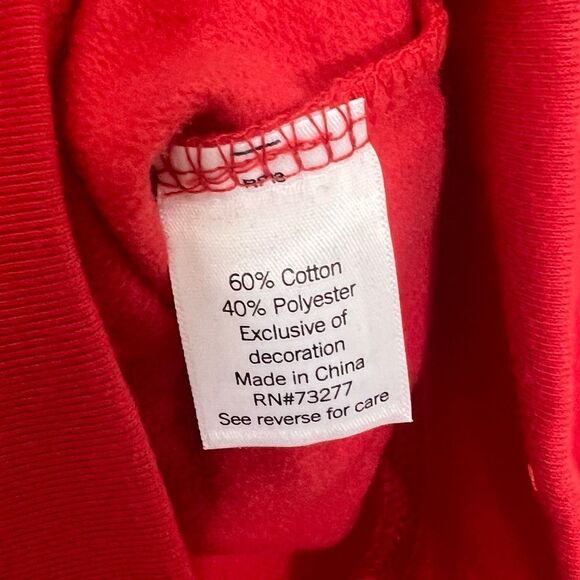 Santa Claus Red Sweatshirt Crewneck Santa in Sunglasses Reversible Sequins Small - Picture 9 of 12